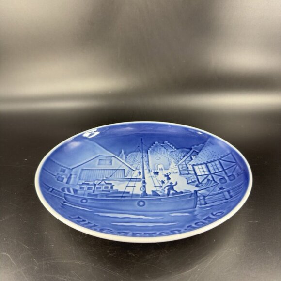 1976 Bing & Grondahl Christmas Welcome Ceramic Dish Plate Denmark Copenhagen VTG - Picture 7 of 13